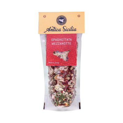 Spaghettata di Mezzanotte Essiccata – 70 g | Condimento Pasta Mediterraneo