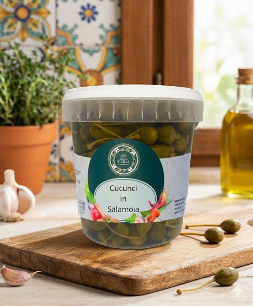 CUCUNCI - Capperi con Gambo da 1 Kg in salamoia