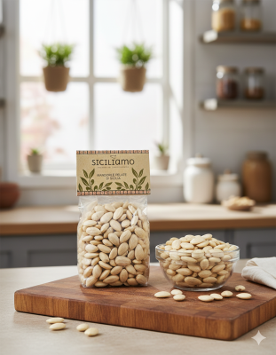 Mandorle Siciliane Pelate 500 g – Frutta Secca Naturale e Gustosa