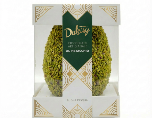 Uovo di Pasqua Artigianale al Pistacchio con Granella
