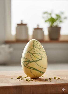 Uovo di Pasqua al Pistacchio Ripieno di Crema al Pistacchio Dubai