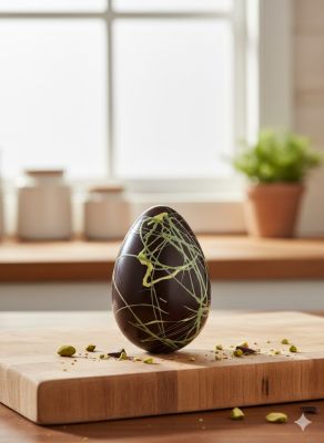 Uovo di Pasqua Fondente Ripieno di Crema Fondente Dubai