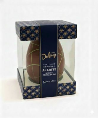 Uovo di Pasqua al Cioccolato al Latte con Nocciola e Pasta Kataifi – Artigianale Gourmet